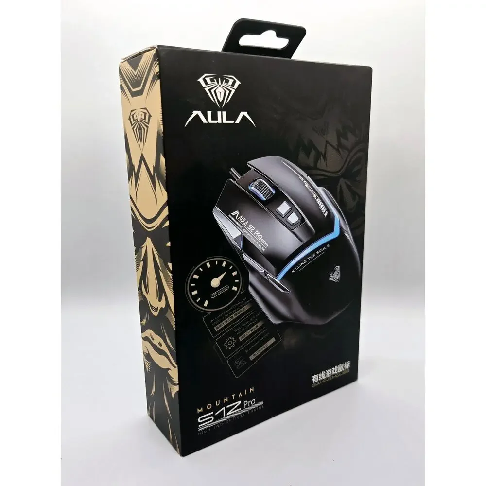 AULA MOUNTAIN S1Z PRO GAMING MOUSE – BLACK – NEW IN BOX – HIGH-PRECISION RGB